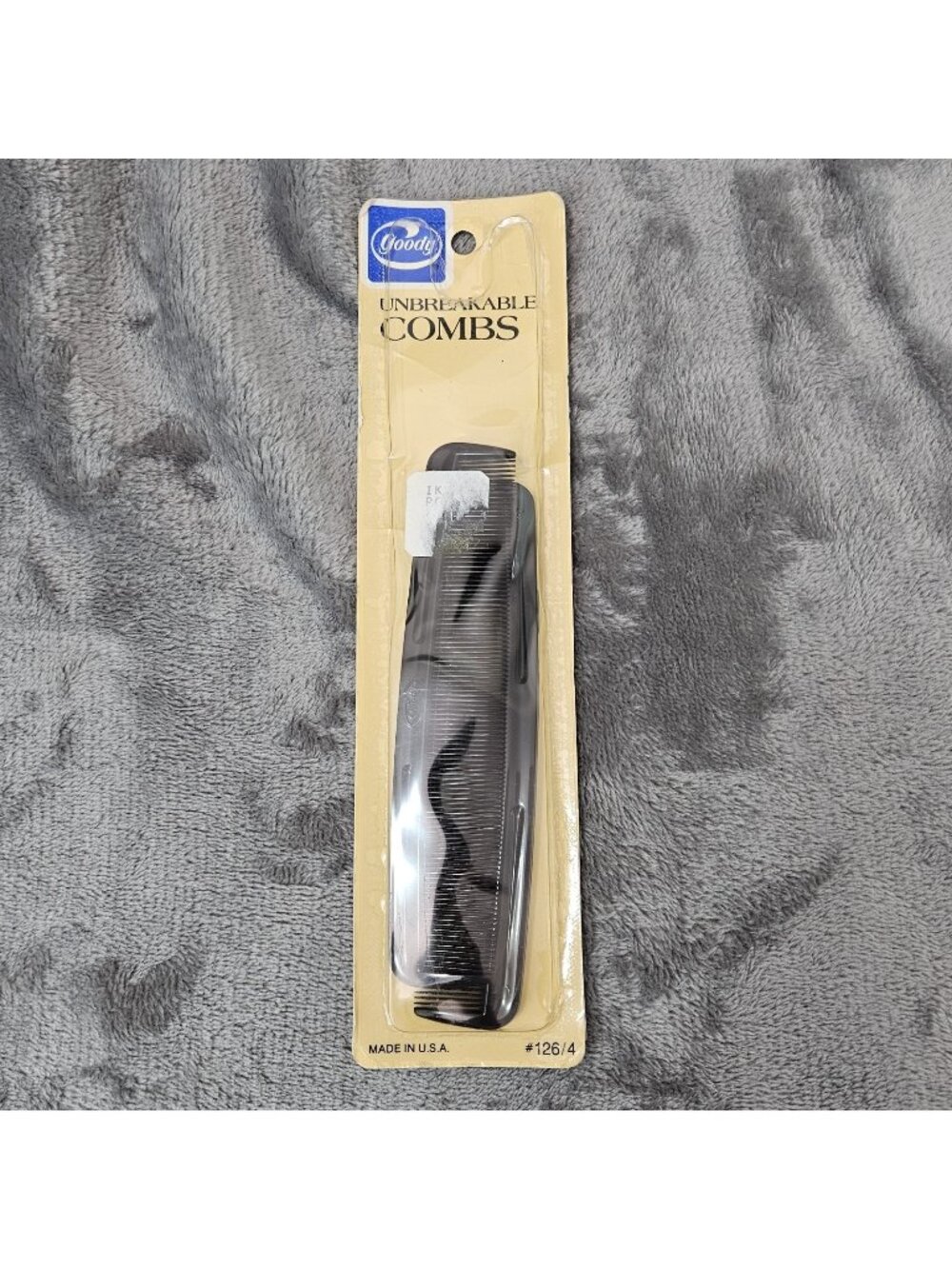Vintage Goody Unbreakable Combs 2 Pack Black Pocket #126/4 70's/80's Sealed NIP